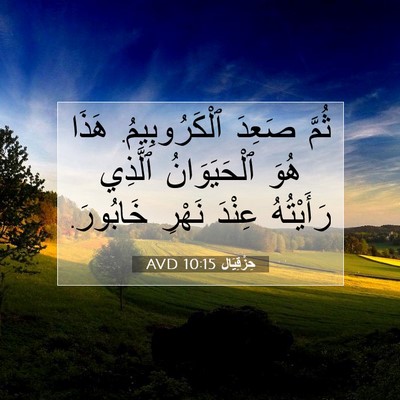 Picture 07 - حِزْقِيَال 10:15 AVD - ثُمَّ صَعِدَ - Bible Verse Picture