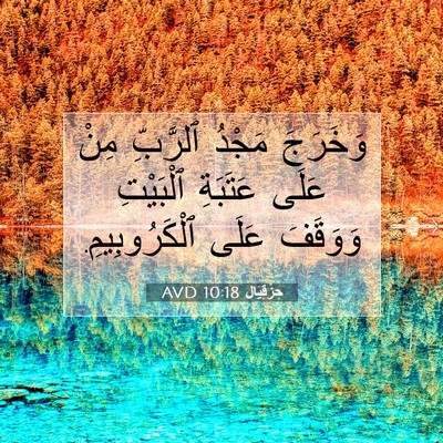 Picture 07 - حِزْقِيَال 10:18 AVD - وَخَرَجَ مَجْدُ ٱلرَّبِّ - Bible Verse Picture