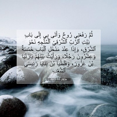 Picture 07 - حِزْقِيَال 11:1 AVD - ثُمَّ رَفَعَنِي رُوحٌ - Bible Verse Picture