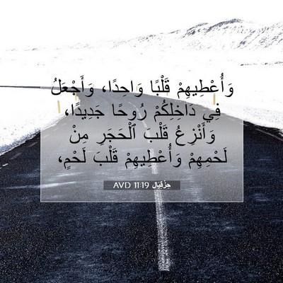 Picture 07 - حِزْقِيَال 11:19 AVD - وَأُعْطِيهِمْ قَلْبًا - Bible Verse Picture