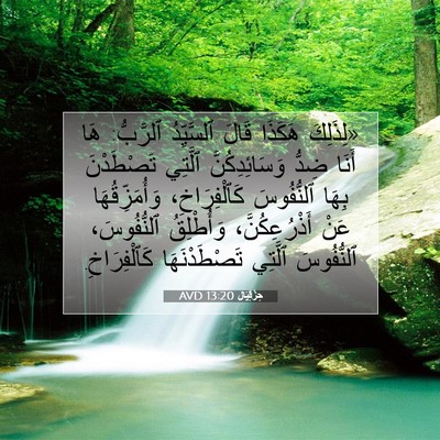Picture 07 - حِزْقِيَال 13:20 AVD - «لِذَلِكَ هَكَذَا قَالَ - Bible Verse Picture