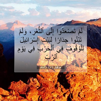 Picture 07 - حِزْقِيَال 13:5 AVD - لَمْ تَصْعَدُوا إِلَى - Bible Verse Picture