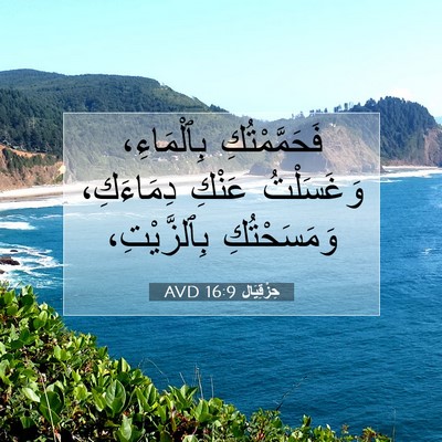 Picture 07 - حِزْقِيَال 16:9 AVD - فَحَمَّمْتُكِ بِٱلْمَاءِ، - Bible Verse Picture