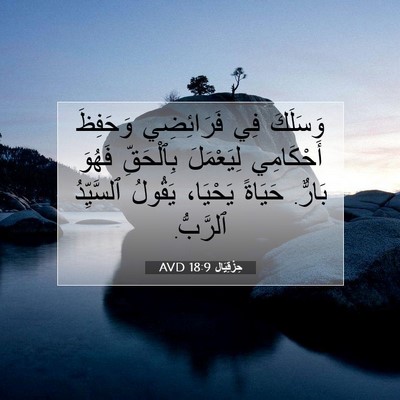 Picture 07 - حِزْقِيَال 18:9 AVD - وَسَلَكَ فِي فَرَائِضِي - Bible Verse Picture