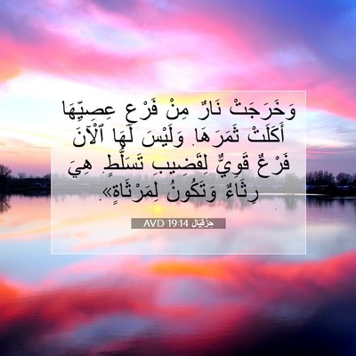 Picture 07 - حِزْقِيَال 19:14 AVD - وَخَرَجَتْ نَارٌ مِنْ - Bible Verse Picture