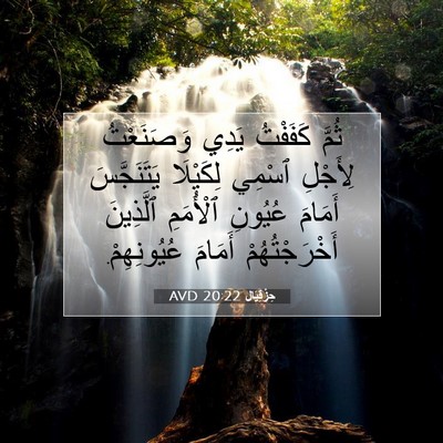 Picture 07 - حِزْقِيَال 20:22 AVD - ثُمَّ كَفَفْتُ يَدِي - Bible Verse Picture
