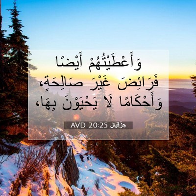 Picture 07 - حِزْقِيَال 20:25 AVD - وَأَعْطَيْتُهُمْ أَيْضًا - Bible Verse Picture
