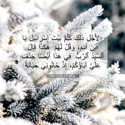 Picture 07 - حِزْقِيَال 20:27 AVD - «لِأَجْلِ ذَلِكَ كَلِّمْ - Bible Verse Picture
