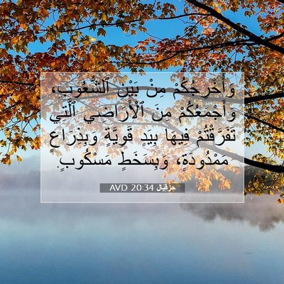 Picture 07 - حِزْقِيَال 20:34 AVD - وَأُخْرِجُكُمْ مِنْ - Bible Verse Picture