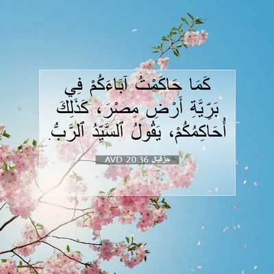 Picture 07 - حِزْقِيَال 20:36 AVD - كَمَا حَاكَمْتُ - Bible Verse Picture