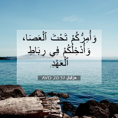 Picture 07 - حِزْقِيَال 20:37 AVD - وَأُمِرُّكُمْ تَحْتَ - Bible Verse Picture