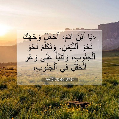 Picture 07 - حِزْقِيَال 20:46 AVD - «يَا ٱبْنَ آدَمَ، ٱجْعَلْ - Bible Verse Picture