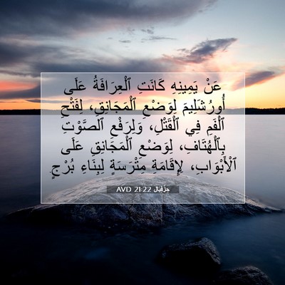 Picture 07 - حِزْقِيَال 21:22 AVD - عَنْ يَمِينِهِ كَانَتِ - Bible Verse Picture