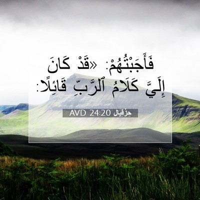 Picture 07 - حِزْقِيَال 24:20 AVD - فَأَجَبْتُهُمْ: «قَدْ - Bible Verse Picture