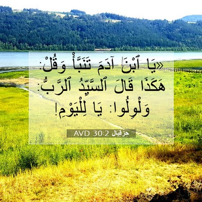 Picture 07 - حِزْقِيَال 30:2 AVD - «يَا ٱبْنَ آدَمَ تَنَبَّأْ - Bible Verse Picture