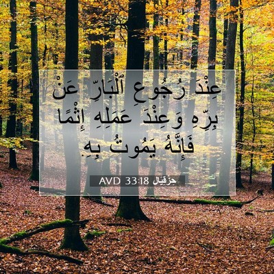 Picture 07 - حِزْقِيَال 33:18 AVD - عِنْدَ رُجُوعِ ٱلْبَارِّ - Bible Verse Picture