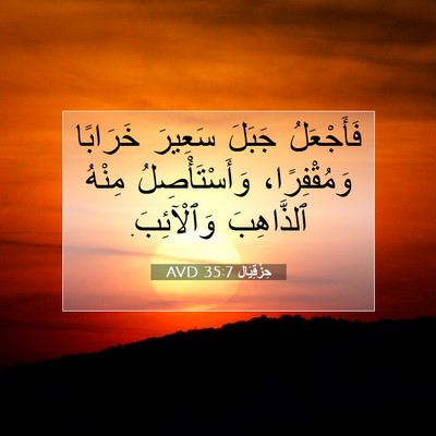 Picture 07 - حِزْقِيَال 35:7 AVD - فَأَجْعَلُ جَبَلَ سَعِيرَ - Bible Verse Picture
