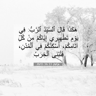 Picture 07 - حِزْقِيَال 36:33 AVD - هَكَذَا قَالَ ٱلسَّيِّدُ - Bible Verse Picture