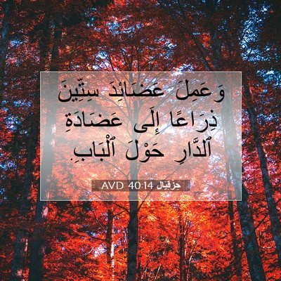 Picture 07 - حِزْقِيَال 40:14 AVD - وَعَمِلَ عَضَائِدَ - Bible Verse Picture