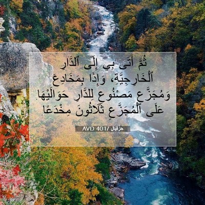 Picture 07 - حِزْقِيَال 40:17 AVD - ثُمَّ أَتَى بِي إِلَى - Bible Verse Picture