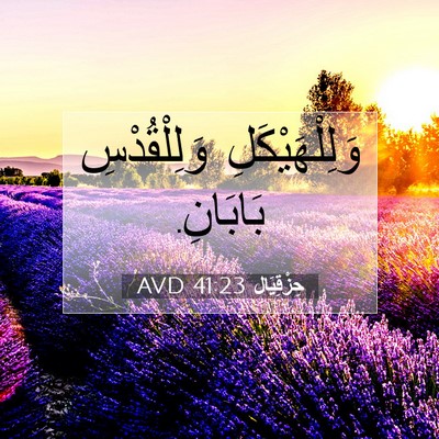 Picture 07 - حِزْقِيَال 41:23 AVD - وَلِلْهَيْكَلِ - Bible Verse Picture