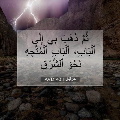 Picture 07 - حِزْقِيَال 43:1 AVD - ثُمَّ ذَهَبَ بِي إِلَى - Bible Verse Picture