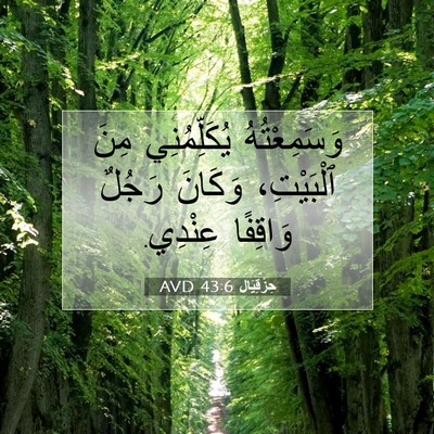 Picture 07 - حِزْقِيَال 43:6 AVD - وَسَمِعْتُهُ يُكَلِّمُنِي - Bible Verse Picture
