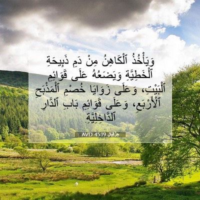 Picture 07 - حِزْقِيَال 45:19 AVD - وَيَأْخُذُ ٱلْكَاهِنُ - Bible Verse Picture