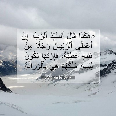 Picture 07 - حِزْقِيَال 46:16 AVD - «هَكَذَا قَالَ ٱلسَّيِّدُ - Bible Verse Picture