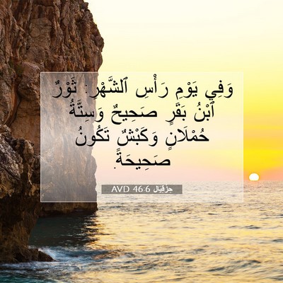 Picture 07 - حِزْقِيَال 46:6 AVD - وَفِي يَوْمِ رَأْسِ - Bible Verse Picture
