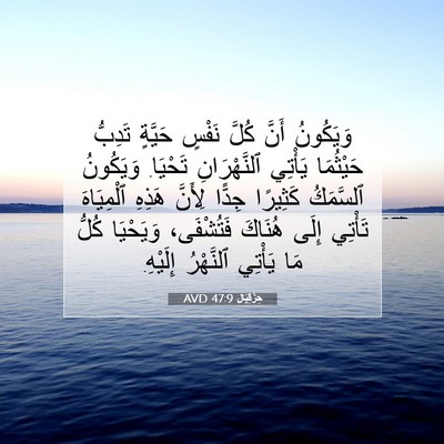Picture 07 - حِزْقِيَال 47:9 AVD - وَيَكُونُ أَنَّ كُلَّ - Bible Verse Picture