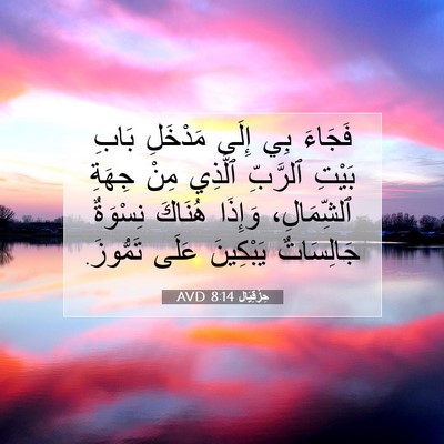 Picture 07 - حِزْقِيَال 8:14 AVD - فَجَاءَ بِي إِلَى مَدْخَلِ - Bible Verse Picture