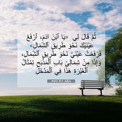 Picture 07 - حِزْقِيَال 8:5 AVD - ثُمَّ قَالَ لِي: «يَا ٱبْنَ - Bible Verse Picture