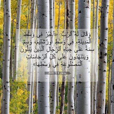 Picture 07 - حِزْقِيَال 9:4 AVD - وَقَالَ لَهُ ٱلرَّبُّ: - Bible Verse Picture