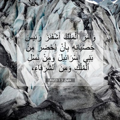 Picture 07 - دَانِيآل 1:3 AVD - وَأَمَرَ ٱلْمَلِكُ - Bible Verse Picture