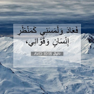 Picture 07 - دَانِيآل 10:18 AVD - فَعَادَ وَلَمَسَنِي - Bible Verse Picture