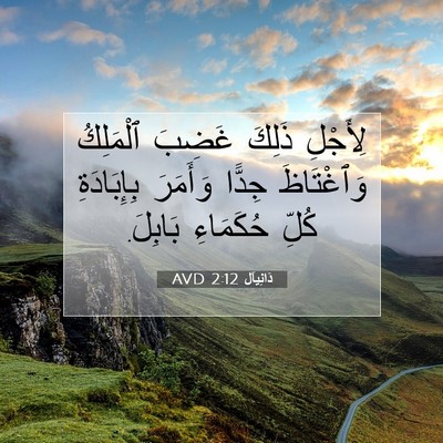 Picture 07 - دَانِيآل 2:12 AVD - لِأَجْلِ ذَلِكَ غَضِبَ - Bible Verse Picture