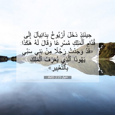 Picture 07 - دَانِيآل 2:25 AVD - حِينَئِذٍ دَخَلَ - Bible Verse Picture