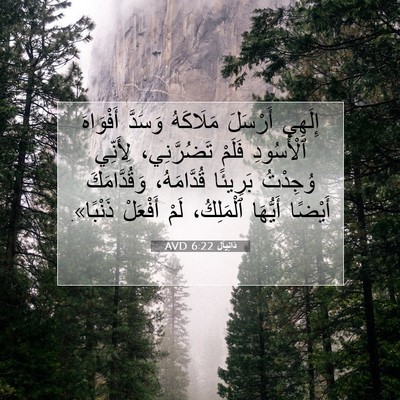 Picture 07 - دَانِيآل 6:22 AVD - إِلَهِي أَرْسَلَ - Bible Verse Picture