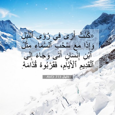 Picture 07 - دَانِيآل 7:13 AVD - «كُنْتُ أَرَى فِي رُؤَى - Bible Verse Picture