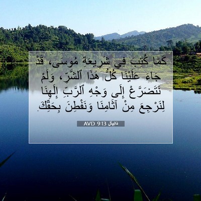 Picture 07 - دَانِيآل 9:13 AVD - كَمَا كُتِبَ فِي شَرِيعَةِ - Bible Verse Picture