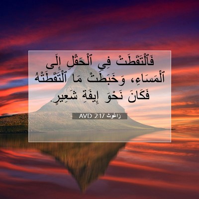 Picture 07 - رَاعُوث 2:17 AVD - فَٱلْتَقَطَتْ فِي - Bible Verse Picture