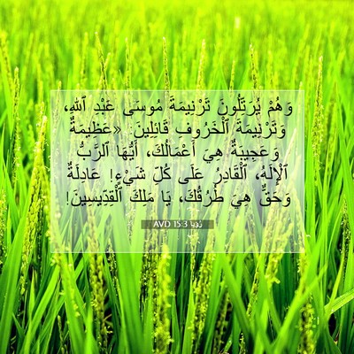 Picture 07 - رُؤيا 15:3 AVD - وَهُمْ يُرَتِّلُونَ - Bible Verse Picture