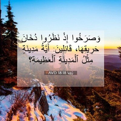 Picture 07 - رُؤيا 18:18 AVD - وَصَرَخُوا إِذْ نَظَرُوا - Bible Verse Picture