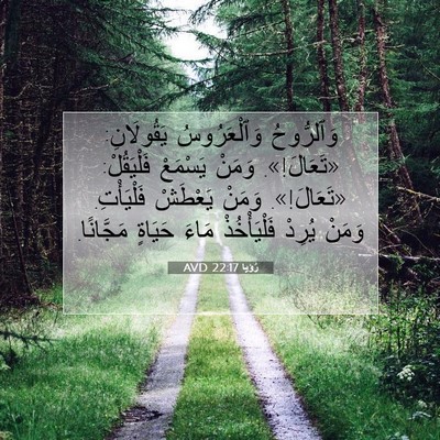 Picture 07 - رُؤيا 22:17 AVD - وَٱلرُّوحُ وَٱلْعَرُوسُ - Bible Verse Picture