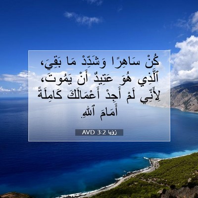 Picture 07 - رُؤيا 3:2 AVD - كُنْ سَاهِرًا وَشَدِّدْ - Bible Verse Picture