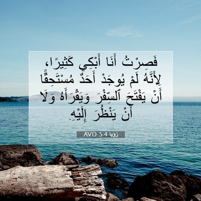 Picture 07 - رُؤيا 5:4 AVD - فَصِرْتُ أَنَا أَبْكِي - Bible Verse Picture