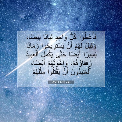 Picture 07 - رُؤيا 6:11 AVD - فَأُعْطُوا كُلُّ وَاحِدٍ - Bible Verse Picture