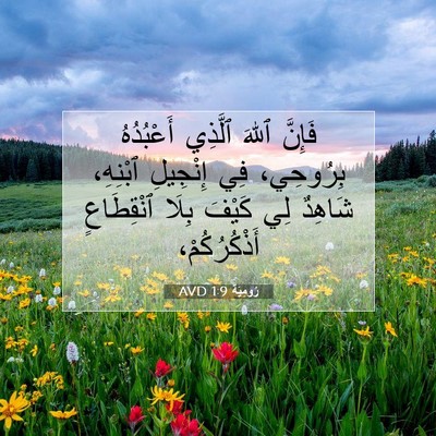 Picture 07 - رُومِيَةَ 1:9 AVD - فَإِنَّ ٱللهَ ٱلَّذِي - Bible Verse Picture