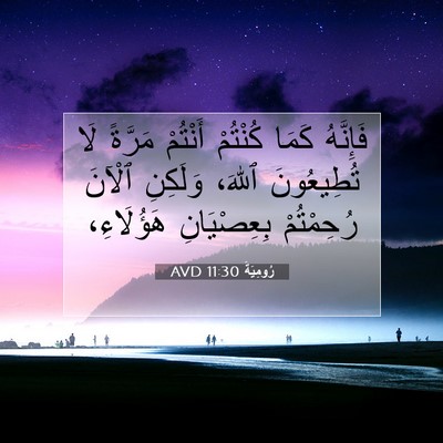 Picture 07 - رُومِيَةَ 11:30 AVD - فَإِنَّهُ كَمَا كُنْتُمْ - Bible Verse Picture